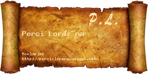 Perci Loréna névjegykártya